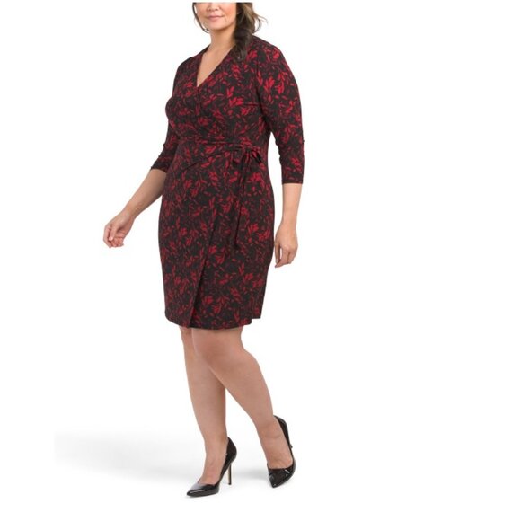 ANNE KLEIN   Plus Classic Wrap Dress  .  Size 0x - Picture 1 of 2